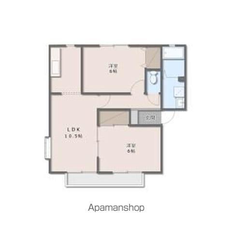 ハイツ ラ・セーヌ(2LDK/2階)の間取り写真