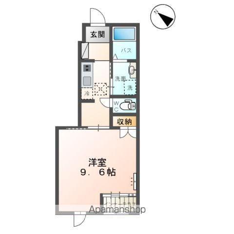 オルフェーブル(1K/1階)の間取り写真