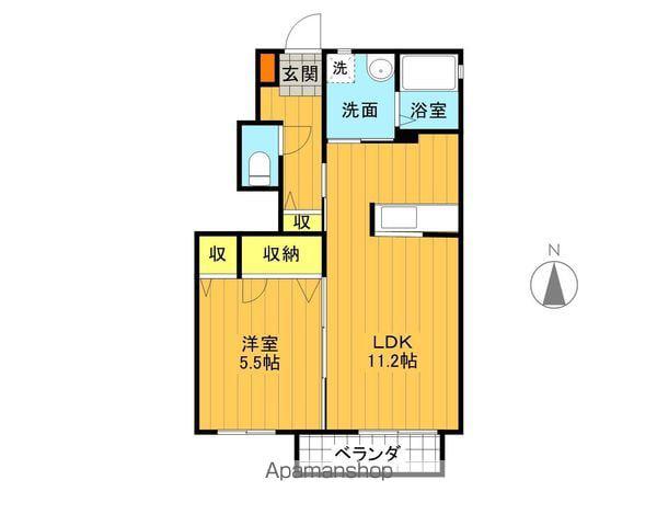 クラヴィエ桑野(1LDK/1階)の間取り写真