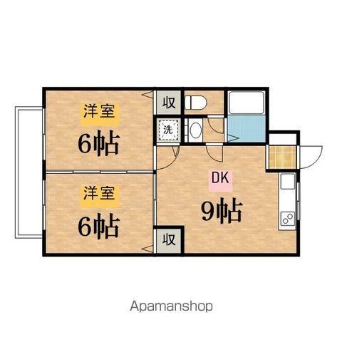 ハイツサングローリア(2DK/3階)の間取り写真