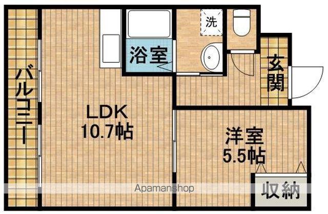 ザ・レジデンス元魚(1LDK/8階)の間取り写真