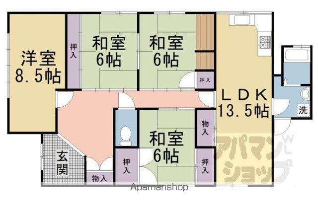 ソーム中山(4LDK/1階)の間取り写真