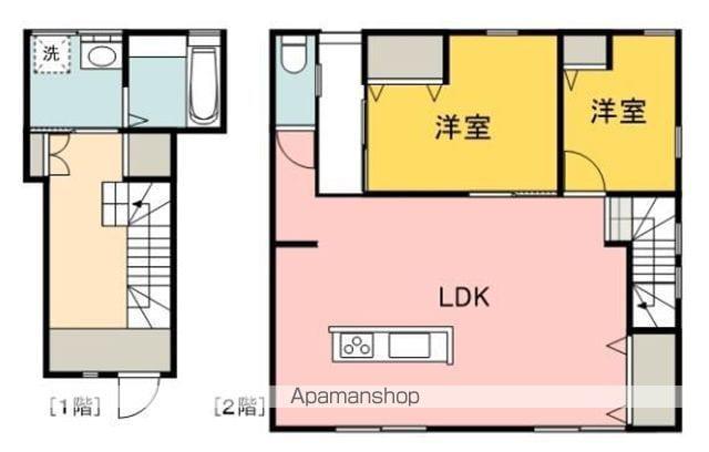 堀江町メゾネット(2LDK)の間取り写真