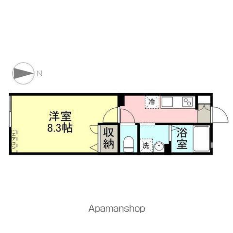 オリンピック・MN(1K/1階)の間取り写真