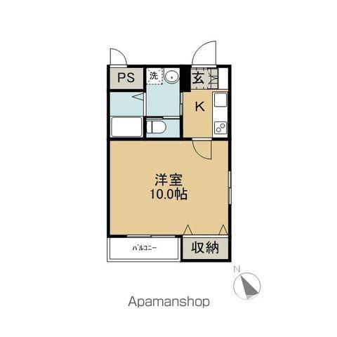 メゾンチヒロ(1K/3階)の間取り写真