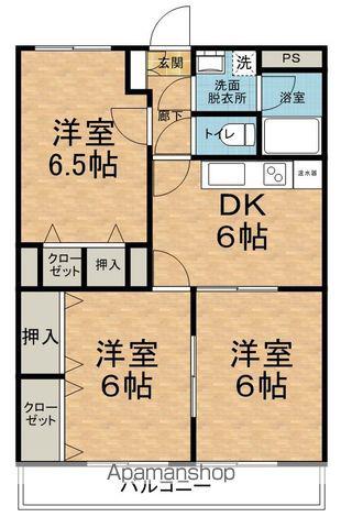 レシデンシアフジサワ(3DK/2階)の間取り写真