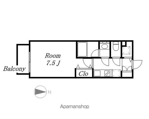 ブランシエスタ東別院(1K/7階)の間取り写真