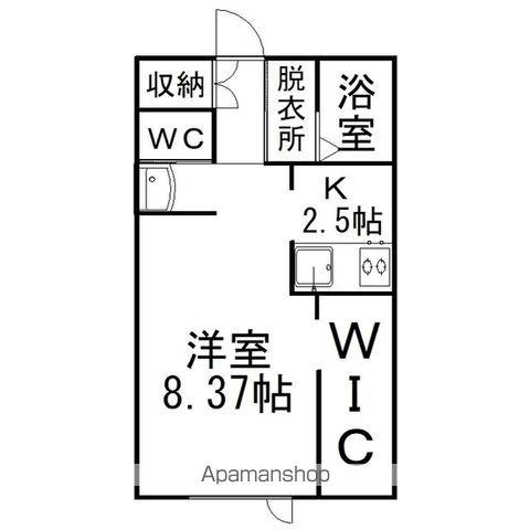 リトルフォレスト(1K/2階)の間取り写真