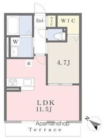 トロワ・アリエッタ(1LDK/1階)の間取り写真