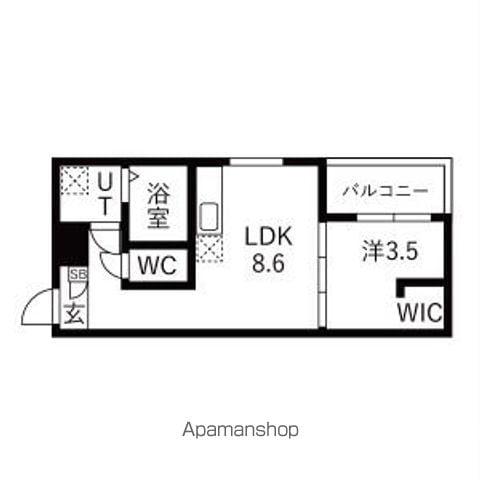 MOVE中村公園PREMIO(1LDK/2階)の間取り写真