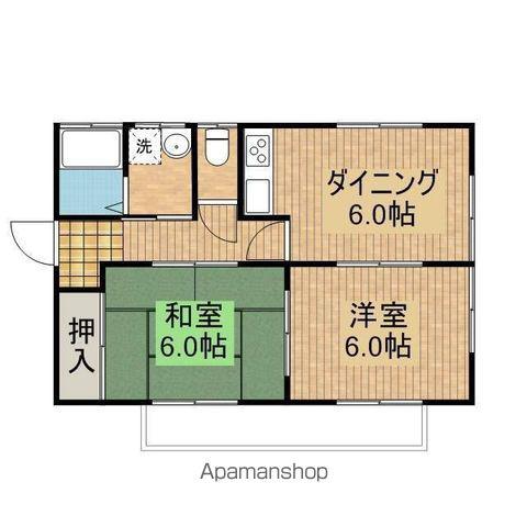 クラーロ(2DK/1階)の間取り写真