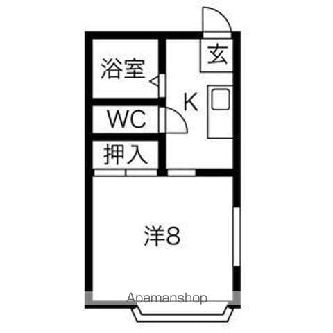 メゾンフレンド(1K/2階)の間取り写真