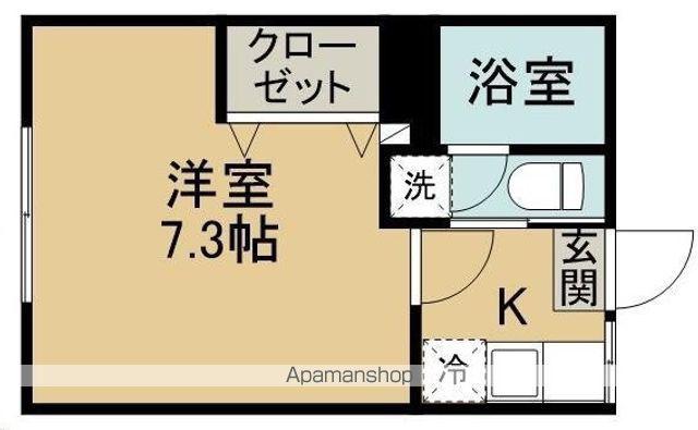 ピースフル東照宮駅前(1K/2階)の間取り写真
