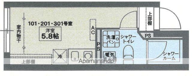 COCOFLAT東高円寺(ワンルーム/2階)の間取り写真