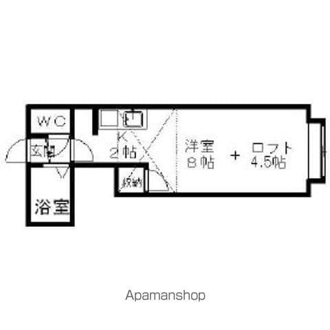 レオパレス北34条第14(1K/2階)の間取り写真