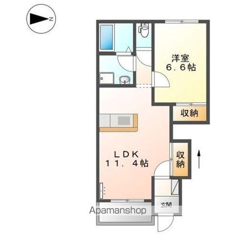 フィールドルミナスⅡ(1LDK/1階)の間取り写真