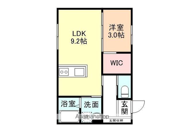 FELICE駅南Ⅱ(1LDK/1階)の間取り写真