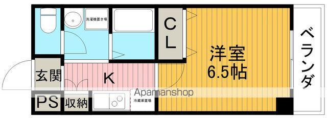ロイヤルクイーンズパーク蛍池(1K/6階)の間取り写真