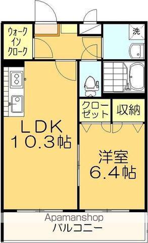 マリベール上林 A・B棟(1LDK/1階)の間取り写真