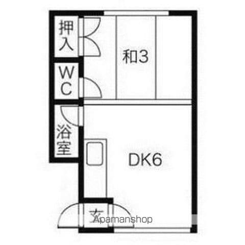 サンコーポ(1DK/1階)の間取り写真
