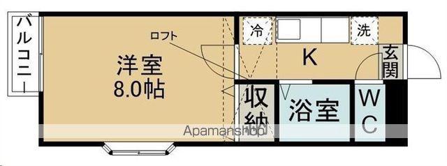 アクセスコート弐番館(1K/2階)の間取り写真