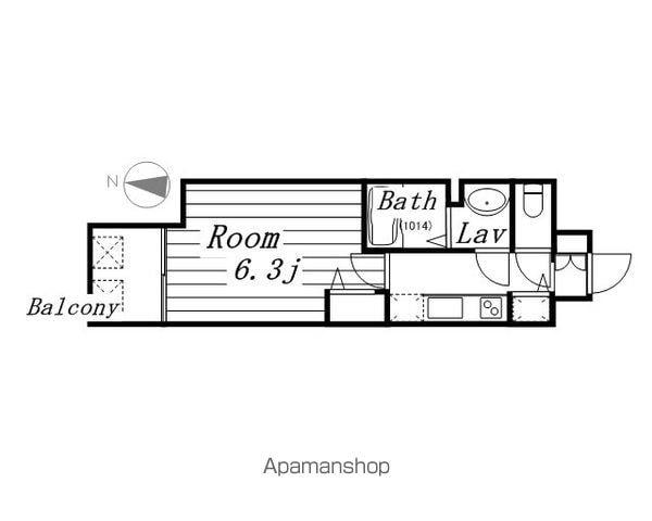 プレサンス丸の内城雅(1K/7階)の間取り写真