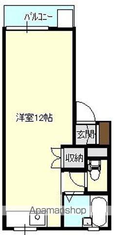 メイプルハウス桃木(ワンルーム/1階)の間取り写真