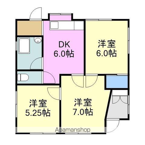 岩徳線 岩国駅 徒歩18分 1階建 築67年(3DK)の間取り写真