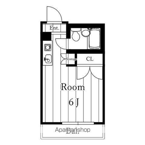 メゾン・ド・ルワージュ(ワンルーム/2階)の間取り写真