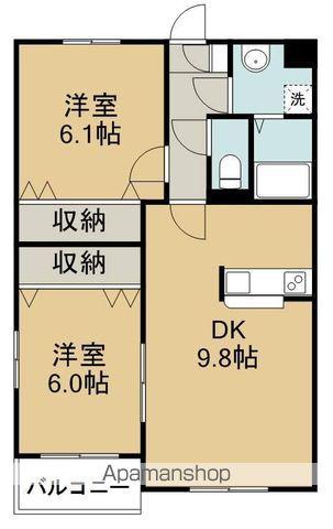 リバーサイドアベニュー(2LDK/1階)の間取り写真