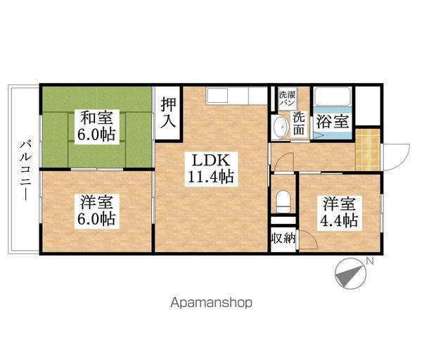 メゾンルミエール(3LDK/2階)の間取り写真