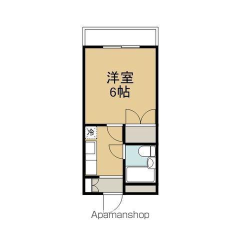 カーサソシアル(ワンルーム/2階)の間取り写真