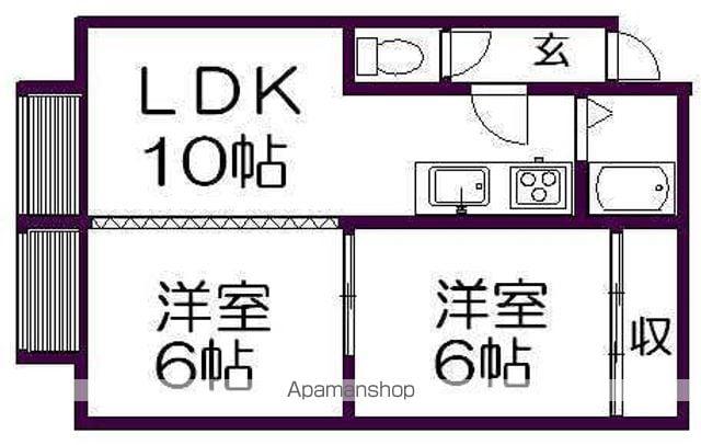 プレジデント花川(2SDK/2階)の間取り写真