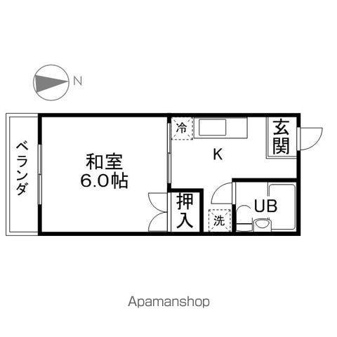 ジョニーズクラブ四ツ谷(1K/2階)の間取り写真
