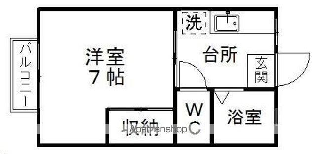八嶋ハイツ(1K/2階)の間取り写真