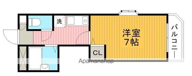 サンハイム蛍池第2(1K/2階)の間取り写真