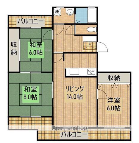 メゾンリヴェール(3LDK/3階)の間取り写真