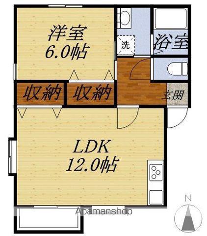 エスポワール(1LDK/2階)の間取り写真