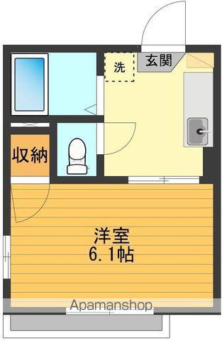 フォレストヒルズ(1K/1階)の間取り写真