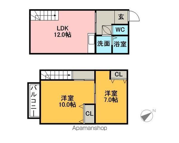 アジュール(2LDK)の間取り写真
