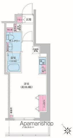 レジディア荻窪Ⅲ(ワンルーム/4階)の間取り写真