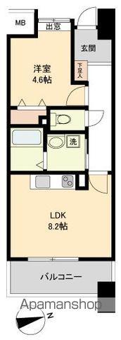 パークフラッツ五橋(1LDK/11階)の間取り写真