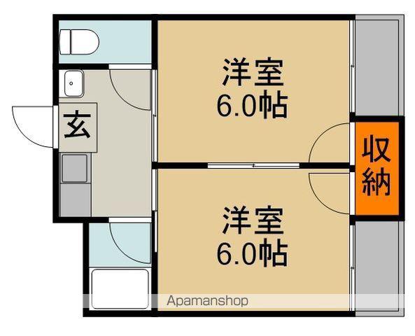 ピュアスモト(2K/4階)の間取り写真