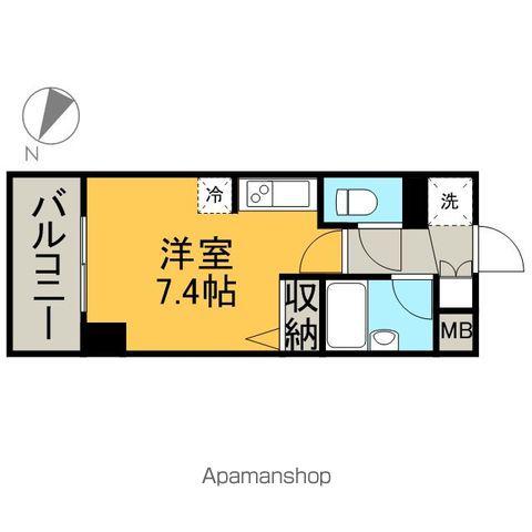 スペーシア堀田(ワンルーム/2階)の間取り写真