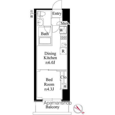 グランパセオ銀座築地(1DK/10階)の間取り写真