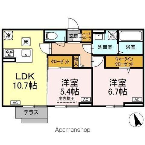 トルチェ(2LDK/1階)の間取り写真