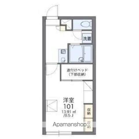 アルシオーネ富丘(1K/1階)の間取り写真