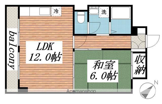 山口マンション(1LDK/7階)の間取り写真