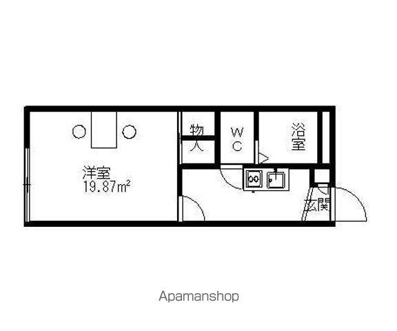 レオパレスグリーンエコー彦根(1K/2階)の間取り写真