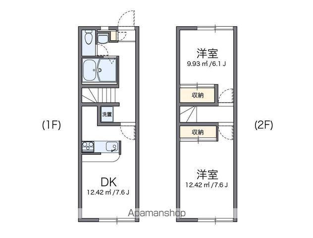 レオパレス田園(2DK/1階)の間取り写真